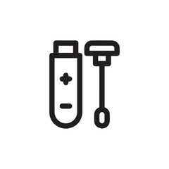 covid test icon vector sign symbol