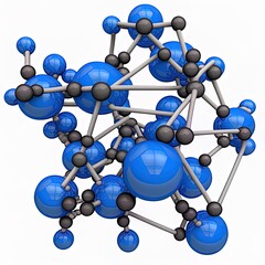 Butyraldehyde molecule, isolated molecular model. 3D rendering High quality illustration.