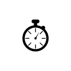 Stopwatch time glyph icon isolated on white background