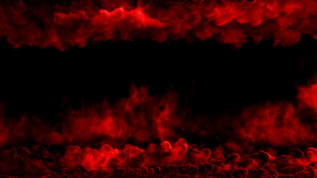 beautiful crimson scary Halloween smoke or night clouds bg, isolated - abstract 3D rendering
