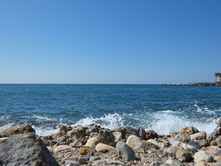 Fototapeta na wymiar Turkish coast of Mediterranean sea