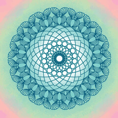 Mandala. Decorative round ornament. Isolated on white background. Arabic, Indian, ottoman motifs. For cards, invitations, t-shirts. Vector color illustration.