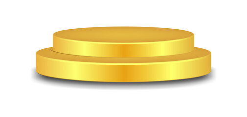 Golden Podium Pedestal Product Stand Illustration