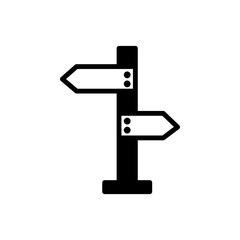 Road sign icon flat style trendy