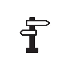 Road sign icon flat style trendy