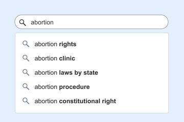 Abortion issues search results