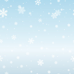 White blue snowflake background. Vector texture design.