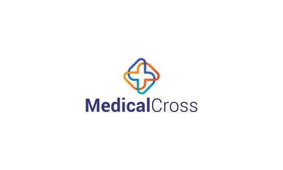 Medical cross new modern health care treatment logo