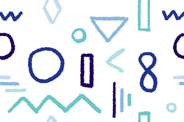 Abstract blue doodle pattern. Vector texture design.