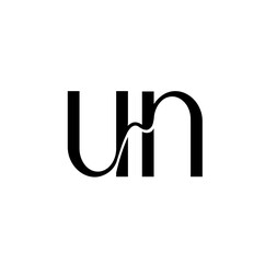 UHN brand name initial letters icon. UHN symbol.