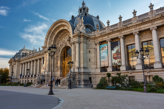 Paris, France - September 18, 2022: Architecture of Grand Palais des Champs-Elysees in Paris, France.