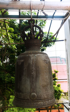 Old bell in the Buddhist temple. Thailand