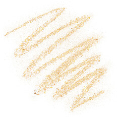 Fototapeta na wymiar Gold glitter hand drawn curly line