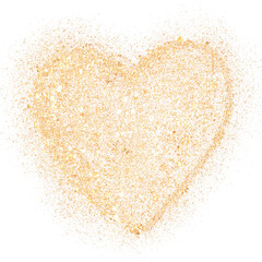 Gold glitter doodle transparent background