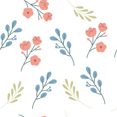 Cute Floral pattern in the small flower.Ditsy print.Seamless vector texture. Elegant template for fashion prints. Printing with very small pink flowers.White background.Posters for the spring holiday.