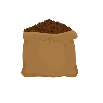 brown sack filled soil clip art preview
