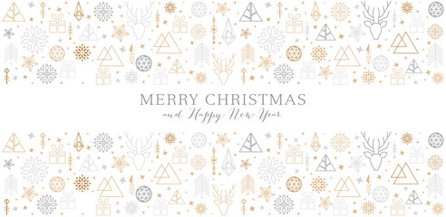Sfondo di Natale, cartolina con elementi geometrici