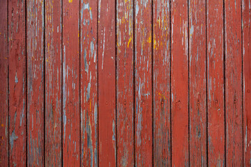 Red painted grunge wood texture