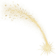 Gold glitter doodle comet