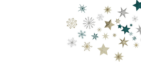 Falling snow at night. Bokeh lights