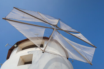 Close up of typical spanish windmill
