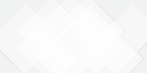 Abstract white and golden geometric overlapping square pattern, design of technology background. Vector illustration. You can use for poster, template, banner, wallpaper and many more.