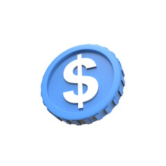 3d illustration dollar coin icon money 3d render