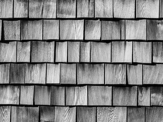 Wooden shingles black and white