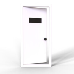 3d render door room entrance with door frame