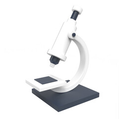 Laboratory microscope 3d render illustration biology education medical test