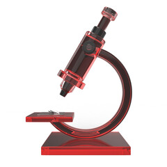 Laboratory microscope 3d render illustration biology education medical test