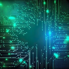 Fototapeta premium dark blue green Light Abstract Technology background for computer graphic website internet and business. circuit. illustration.digital.infographics. binary code. zero one