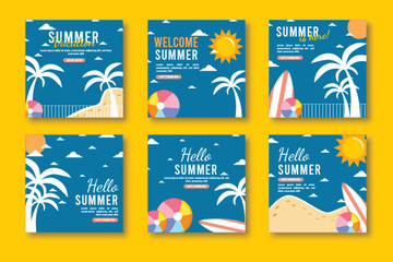 Instagram Template For Hello Summer Event