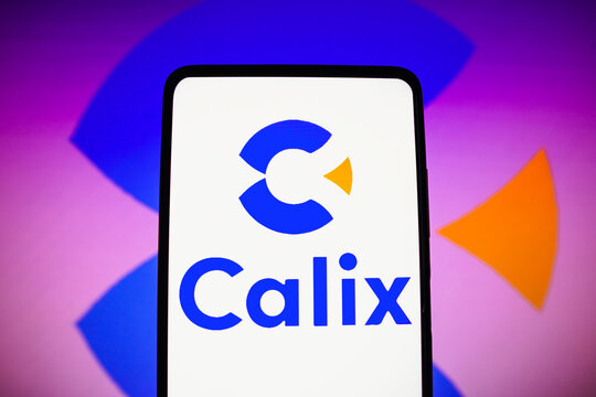 November 15, 2022, Brazil. In this photo illustration, the Calix logo is displayed on a smartphone screen.