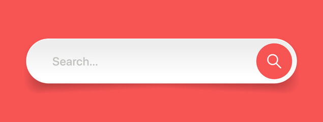 Fototapeta premium Search Bar with suggestions for UI UX design and web site. Search Address and navigation bar icon. Collection of search form templates for websites. Search engine web browser window template.