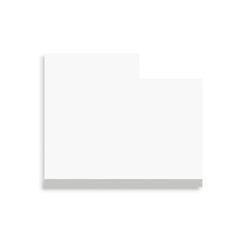 Utah, state of USA - white vector 3D map of country area.