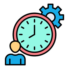 Time Management Filled Line Icon