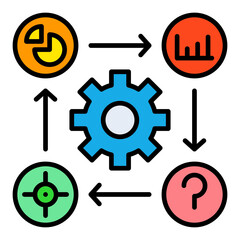 Workflow Filled Line Icon