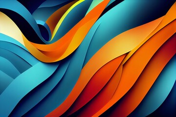 abstract and modern background with a fresh blue and orange design