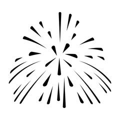 Obraz premium A celebrative pyrotechnic, flat illustration