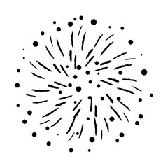 A celebrative pyrotechnic, flat illustration