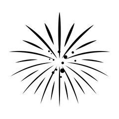 Fototapeta premium A celebrative pyrotechnic, flat illustration