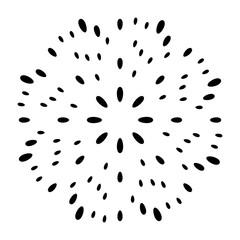 A celebrative pyrotechnic, flat illustration