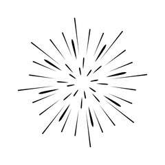 Obraz premium A celebrative pyrotechnic, flat illustration