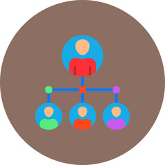 Team Leader Multicolor Circle Flat Icon