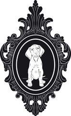 little dog vector design handmade