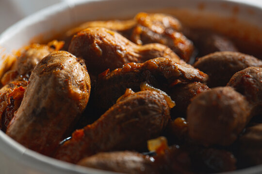 Moody Close Up shot of Spicy Boiled Peanuts