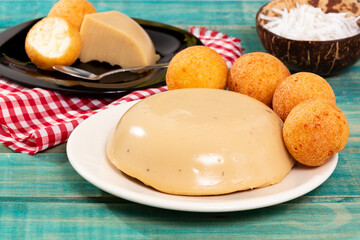 Fritters and custards Are Delicious Combinations Of Traditional Colombian Food.