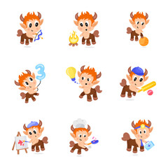 Pack of Sagittarius Flat Stickers

