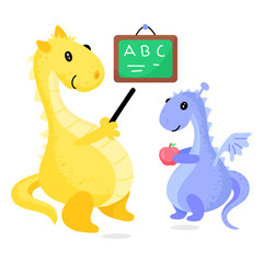 Learning concept with gemini star, teacher sticker